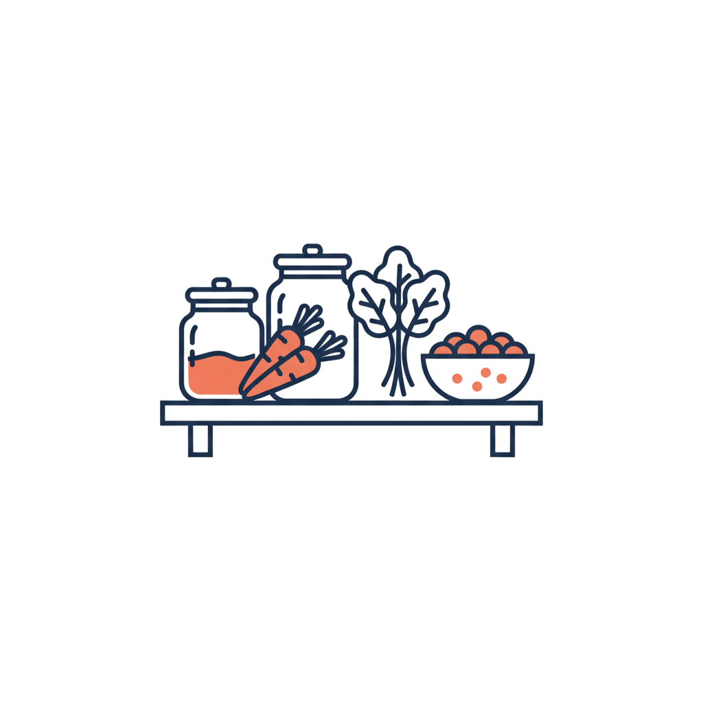 Pantry and ingredients illustration