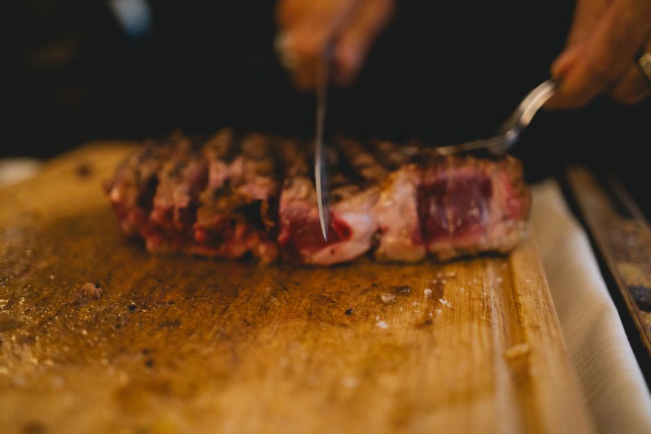 rare steak