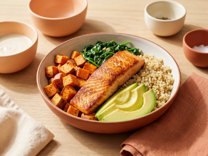 Salmon & Sweet Potato Power Bowl